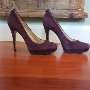 Michael Kors purple suede heels